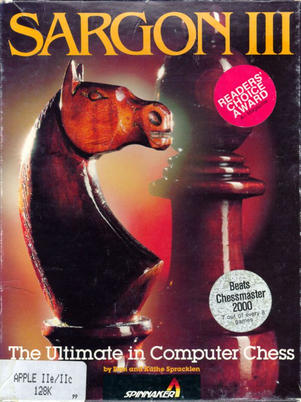 Sargon II box art for Commodore 64